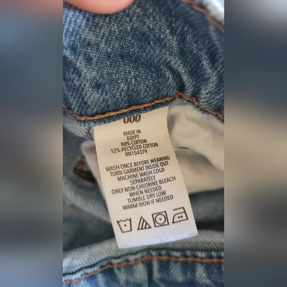 Aeropostale women's size 000 distressed mom jeans light blue Preowned waist 26" - Picture 5 of 10